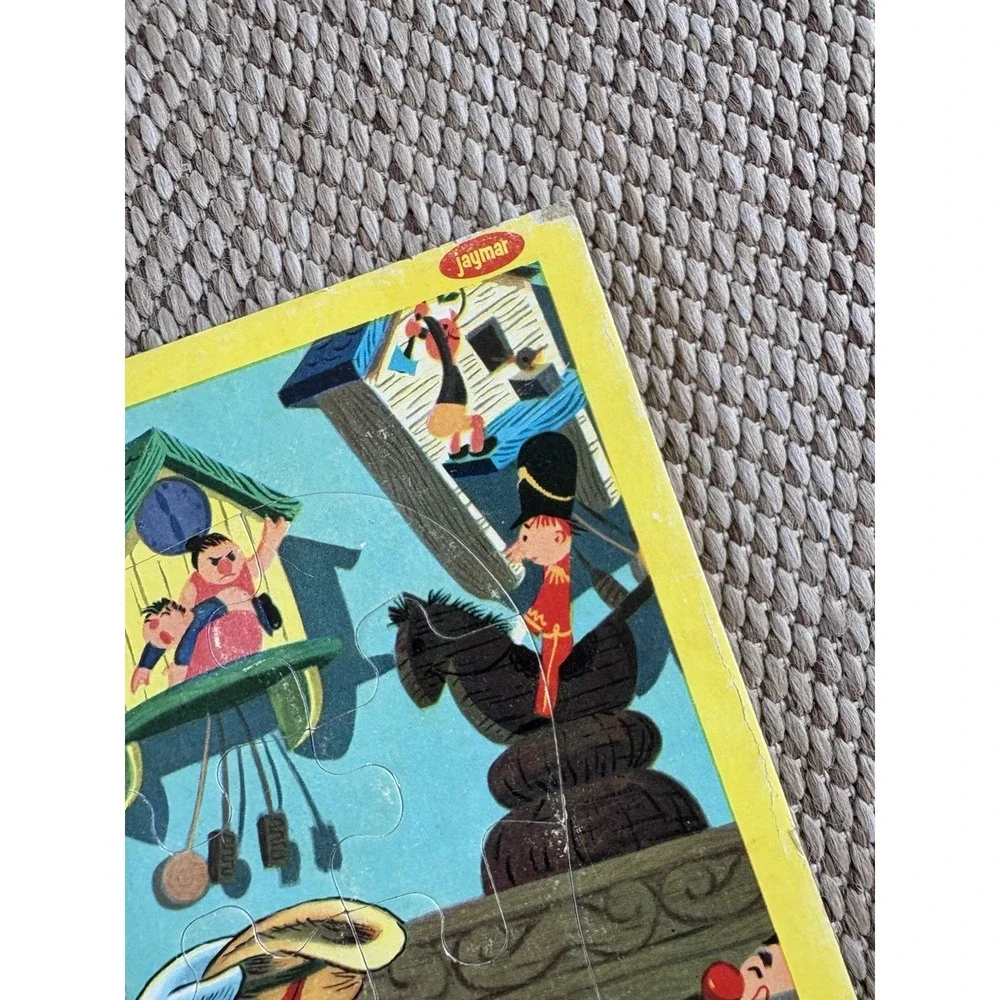 Vintage Disney Pinocchio Jaymar Inlaid Tray Puzzle